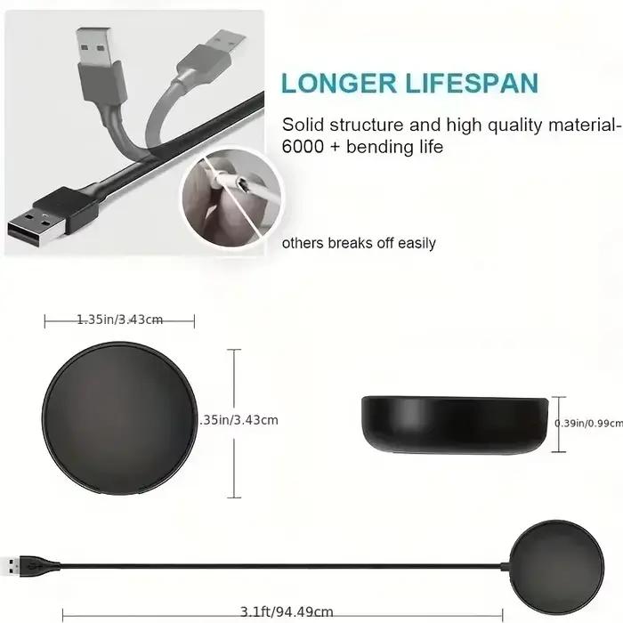 Chargeur sans fil magnétique Portable pour montre Samsung Galaxy 8 8Classic 7 6 5 Pro/5/4 Classic/Port USB-A