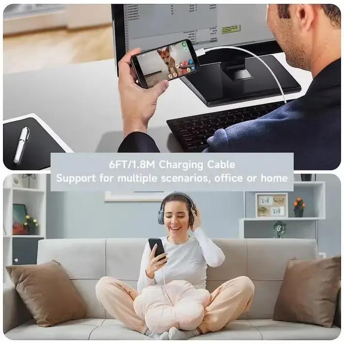 Câble de Charge rapide de Type C 6A 100W