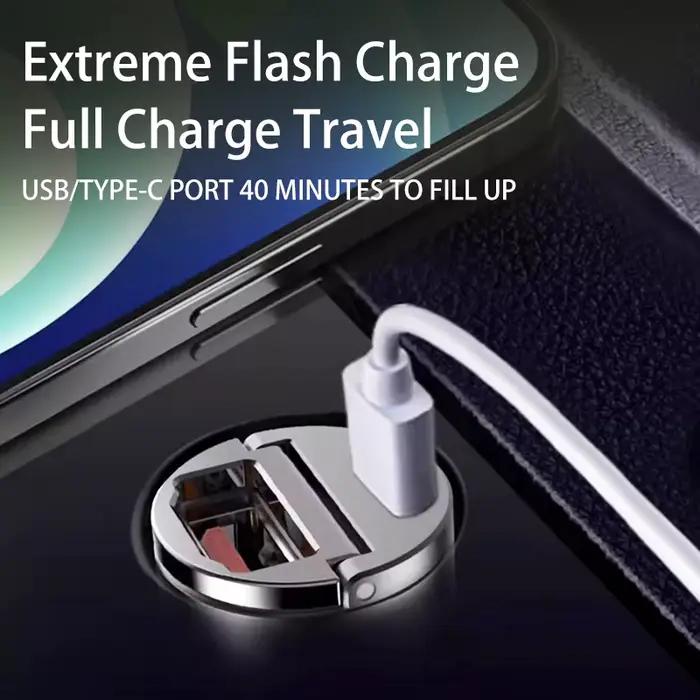 100W Mini chargeur de voiture briquet charge rapide PD USB Type C
