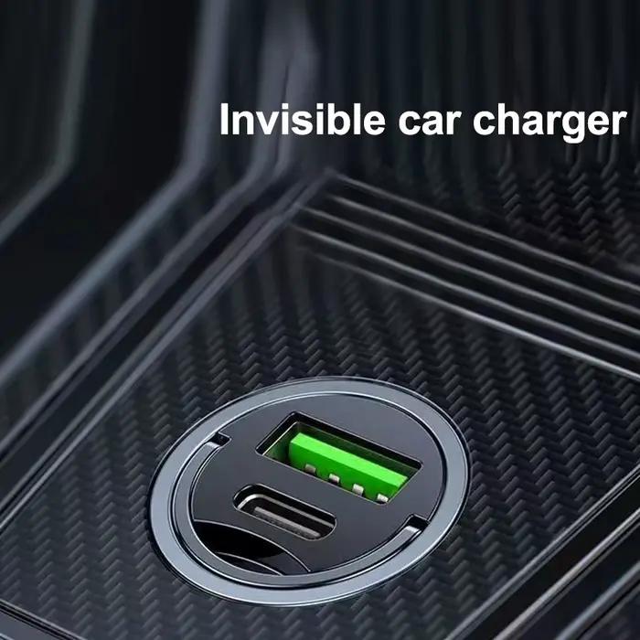 Mini chargeur de voiture USB de type C pour Xiaomi Samsung Huawei iPhone rapide et facile à utiliser pour la conduite et les voyages