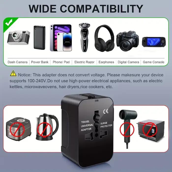 Adaptateur de voyage universel pour US EU UK AUS