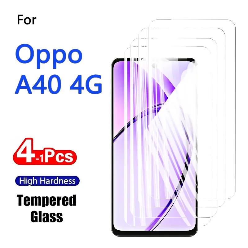 Protecteur d'écran pour Oppo A40 4G, 1 à 4 pièces, verre trempé cristal 9H, boîtier anti-rayures en 