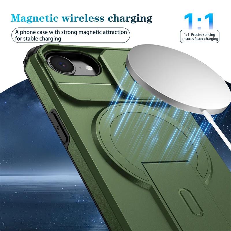 Armure Funda pour iPhone 16e, Coque de protection avec lentille coulissante pour iPhone 16 e iPhone1