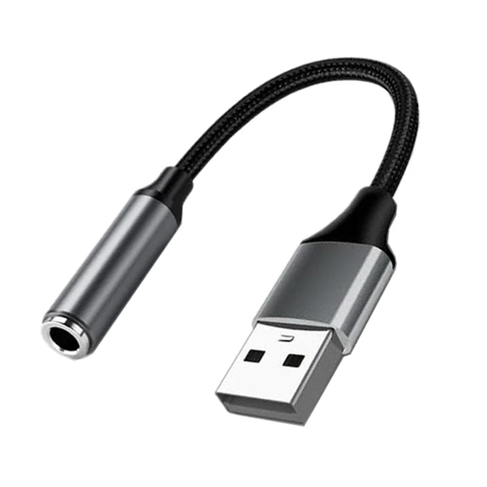 Adaptateur audio USB vers prise jack 3,5 mm, casque/microphone USB vers 3,5 mm, son stéréo externe p