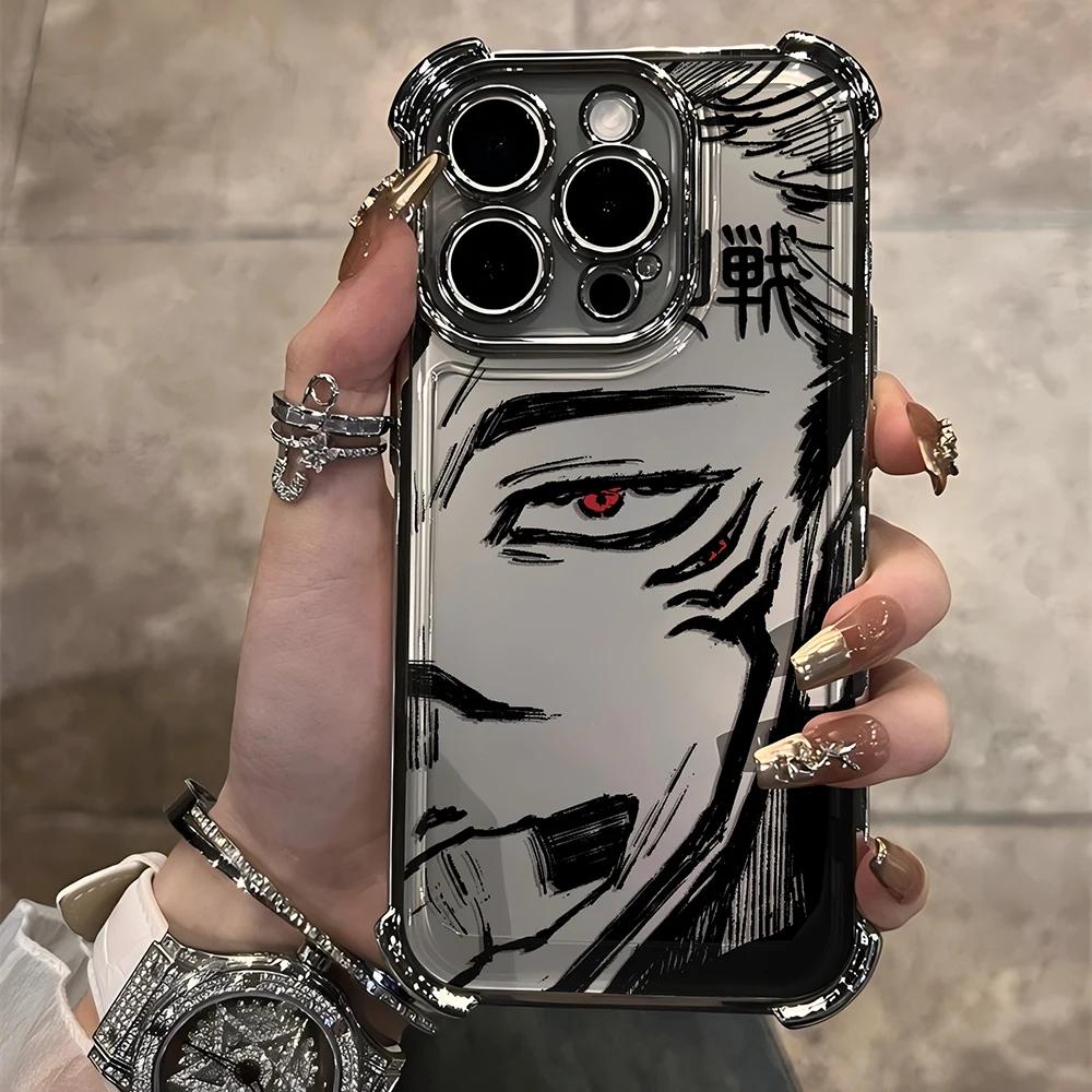 Jujutsu Kaisen Gojo Satoru nouvelle coque plaquée pour iPhone 16 15 14 13 12 11 Pro Max X XR XSMax 7