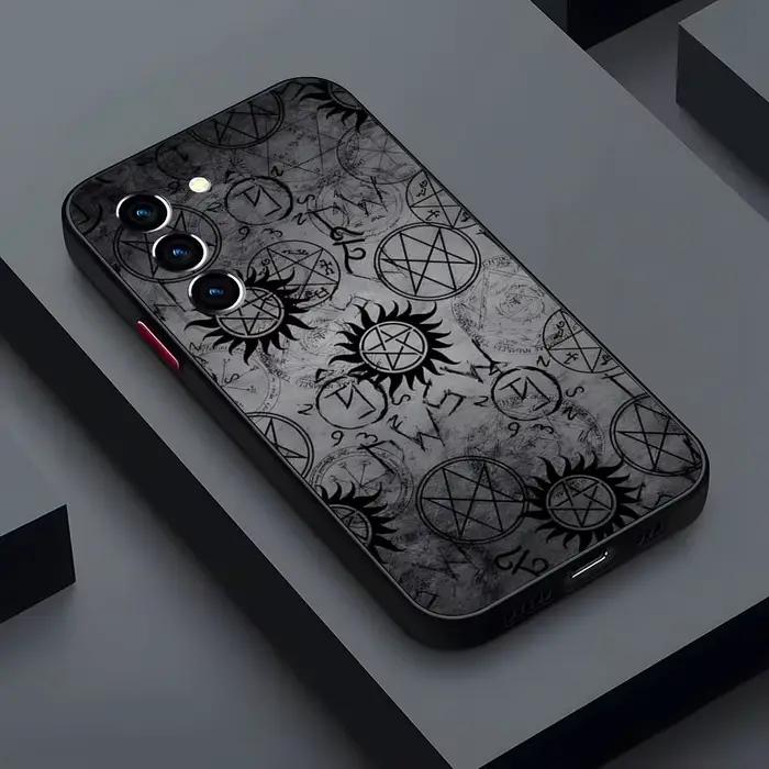 Coque de téléphone surnaturelle transparente mate, étui arrière pour Samsung S21 S22 FE S23 S24 Plus