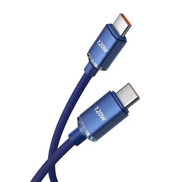 Câble PD Type C 120W, 0.25M/1M/1.5M/2M, cordon de Charge rapide, câble de données de téléphone USB C