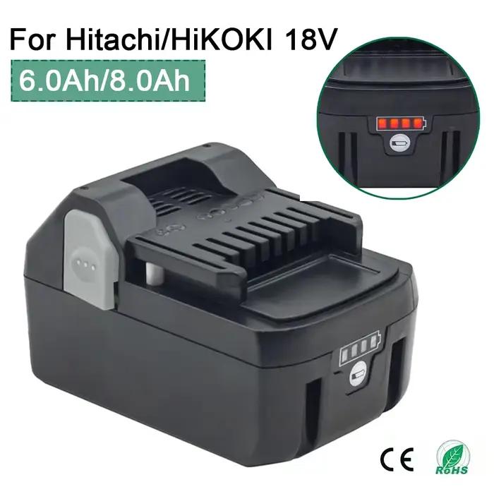 Batterie Li-ion Rechargeable 18V 6,0 ah/8,0 ah pour outil électrique sans fil Hitachi/HiKOKI BSL1850