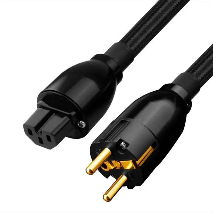 Câble d'alimentation HIFI EU/US Schuko 6N OFC, câble d'alimentation en cuivre pur de haute qualité,