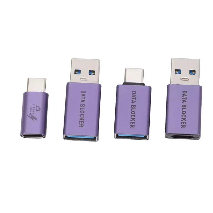 Bloqueur de données USB A mâle vers USB C femelle – Anti-piratage pour tous les téléphones mobiles U