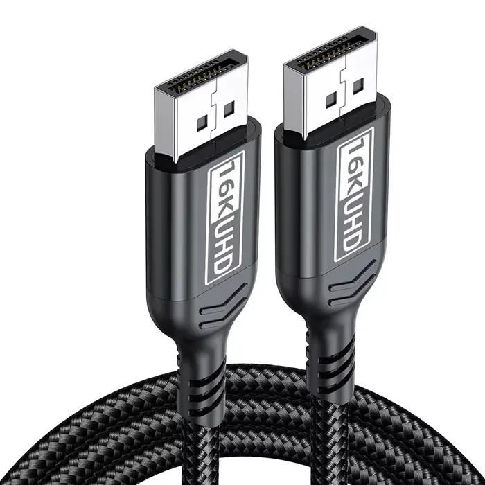 Câble DisplayPort 16K DP 2.1 80 Gbps 12 bits HDR VRR pour TV, PC, ordinateur, Xbox, adaptateur Displ