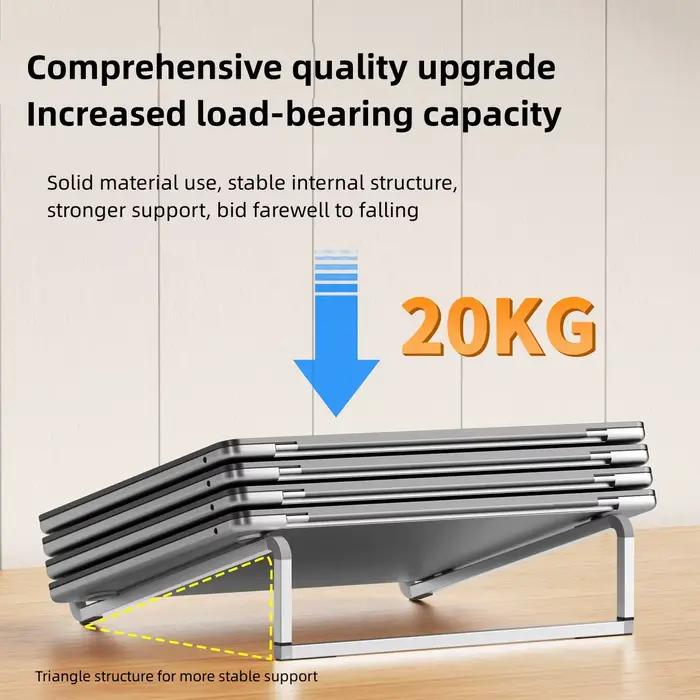 Support Pliable et Réglable en Aluminium pour Ordinateur Portable et Tablette, Dissipation de la Cha
