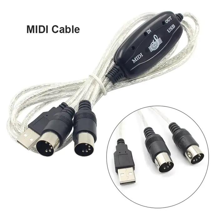 Adaptateur USB pour clavier électronique, câble USB IN-OUT pour PC vers musique, interface professio