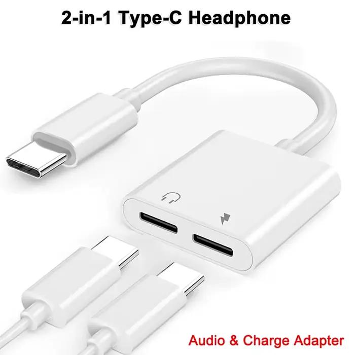 Câble de charge et adaptateur audio 2 en 1 Lightning vers prise jack 3,5 mm pour iPhone 14 13 12 Pro