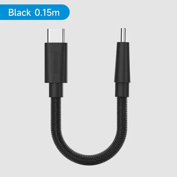 Hagibis câble USB4 prise verticale USB C vers USB C câble court 80Gbps 240W PD3.1 8K cordon pour Thu
