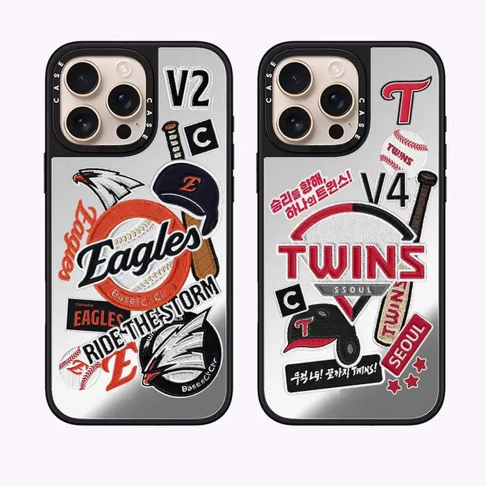 Coque de téléphone miroir de l'équipe de Baseball, tendance coréenne, avec MagSafe, pour iPhone 17 1