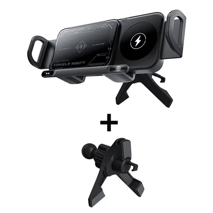 Chargeur sans fil pour voiture, double bobine, écran pliable, charge rapide pour Samsung Galaxy Z Fo