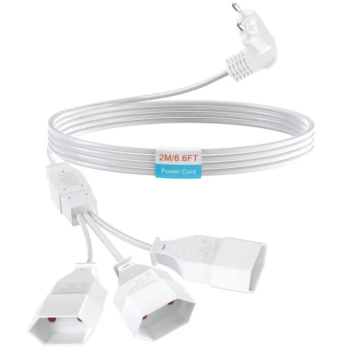 Câble d'extension d'alimentation avec prise EU 2/3/5/8/10m, 1 à 3 prises, cordon d'alimentation mâle