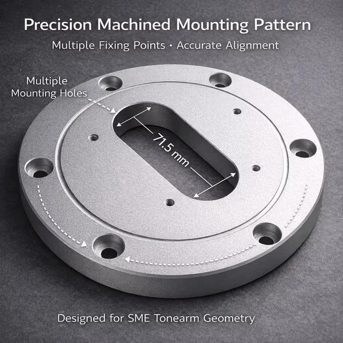 Plaque de montage en aluminium massif de 15 mm pour SME, fente de 71,5 × 29,8 mm pour SME 3009/3010/