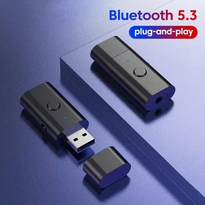 2025 mise à niveau Bluetooth 5.3 récepteur double USB/AUX adaptateur Plug And Play voiture musique B