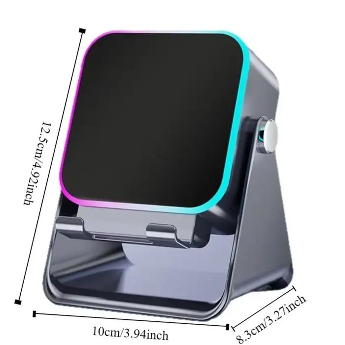 Support de téléphone pliant amélioré avec haut-parleur à Induction et lumière, support Audio Portabl