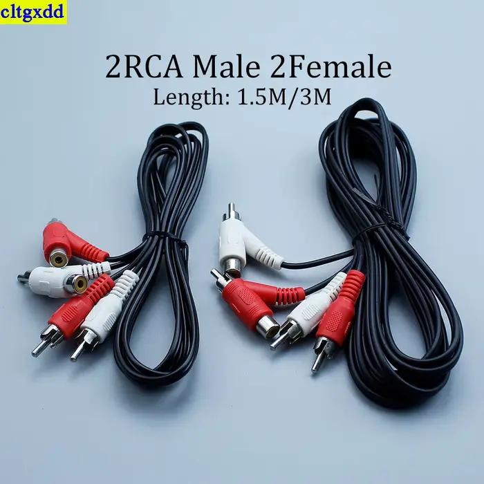 Cltgxdd-Câble Audio Antenne Mâle Vers Femelle 2RCA, 1 Pièce, 1/2 Ans, Vidéo, Boîtier TV, Distributeu