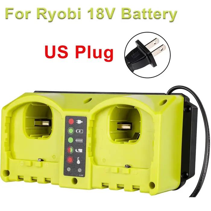 Station de charge rapide à 2 ports pour batterie Ryobi 18V – Chargeur de remplacement pour outils Ry