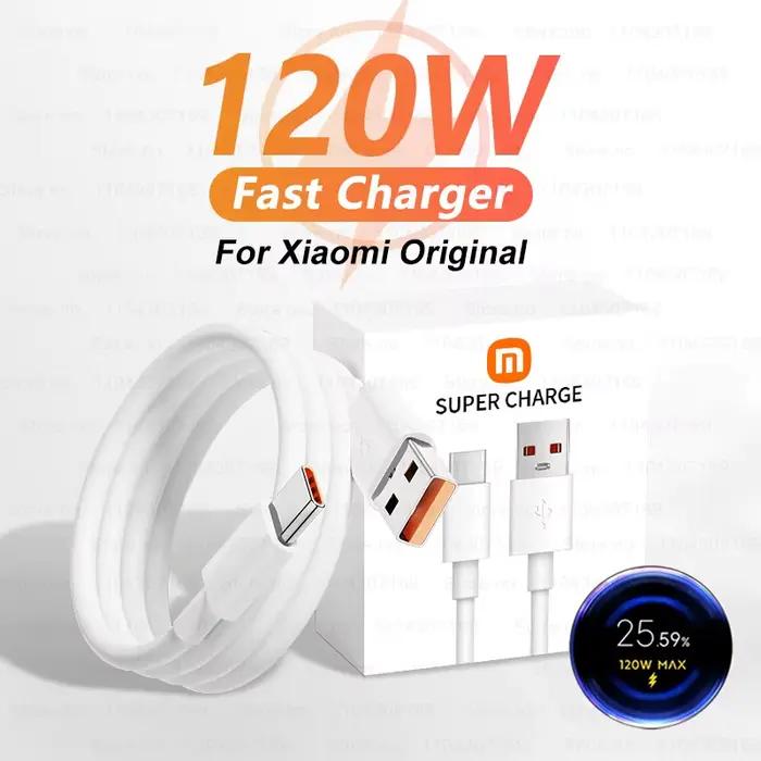 Pour XIAOMI Original 120W USB câble de chargement Turbo rapide mi 15 Pro 14 13 12 11 6A 67W câble de