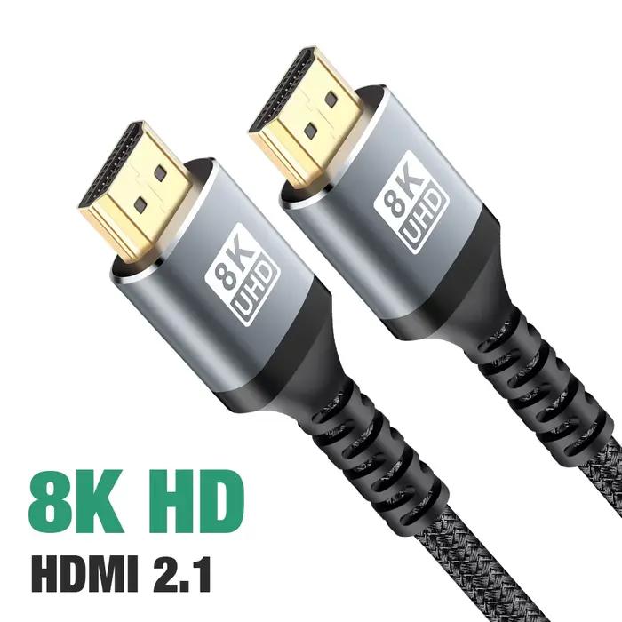 Câble HDMI 8K 8K/60Hz 4K/120Hz HMDI 2.1 48Gbps HDR Ultra haute vitesse pour commutateur séparateur H