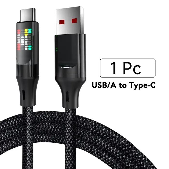 OOZCC 120W Type C câble de charge rapide 6A USBA à Type C cordon de données en Nylon pour Xiaomi Sam