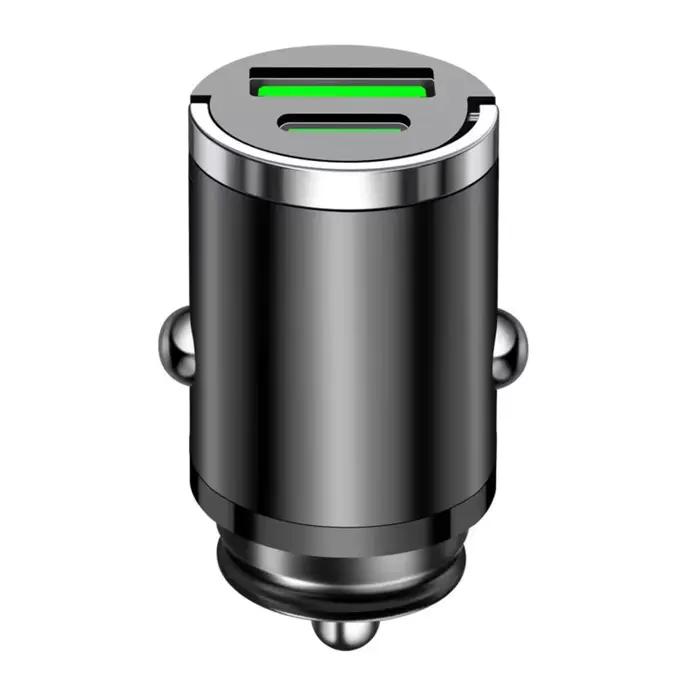 200W mini chargeur de voiture charge rapide pour iPhone QC3.0 mini PD USB Type C chargeur de télépho