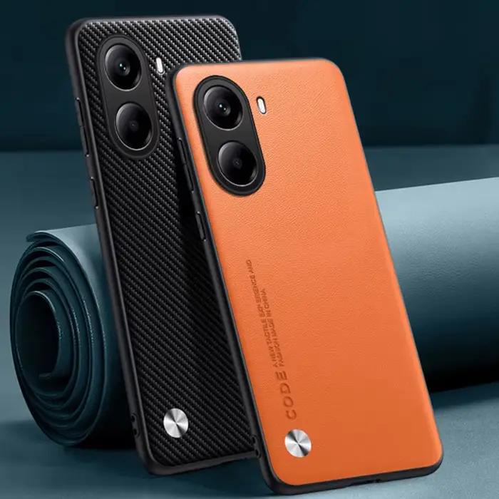 Étui de luxe en cuir PU pour Xiaomi Poco X7 Pro 5G X7Pro, couverture arrière en Silicone mat, Protec