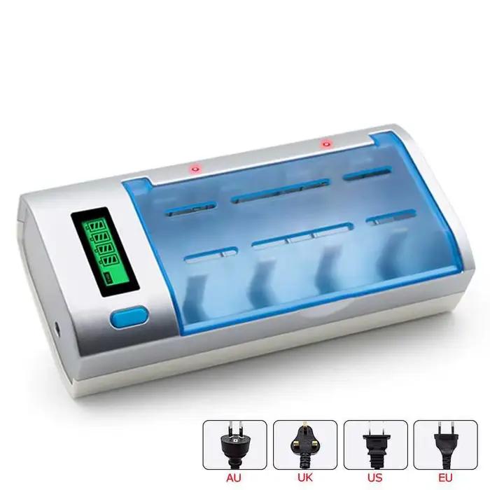 Chargeur de batterie rapide intelligent avec écran LCD, 2A 3A LR3 LR6 6F22, pour piles rechargeables