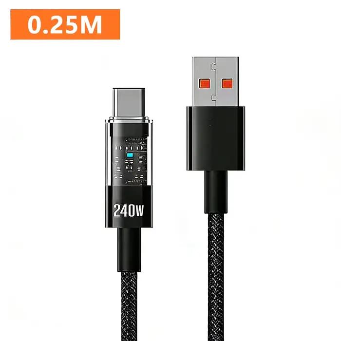 NNBILI – câble de données USB A vers Type-C 240W pour téléphone portable, charge rapide, pour Samsun