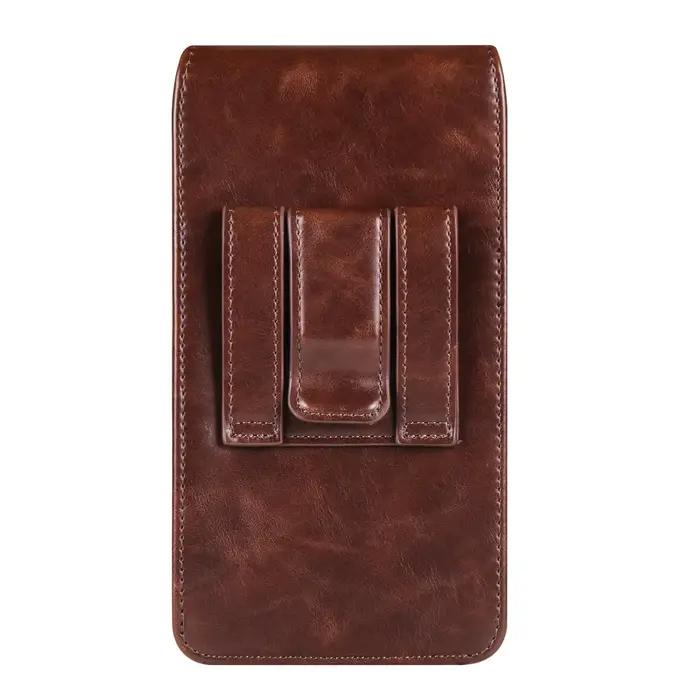 Sac de téléphone à Clip de ceinture en cuir de vache pour hommes, pochette de taille pour Samsung Ga