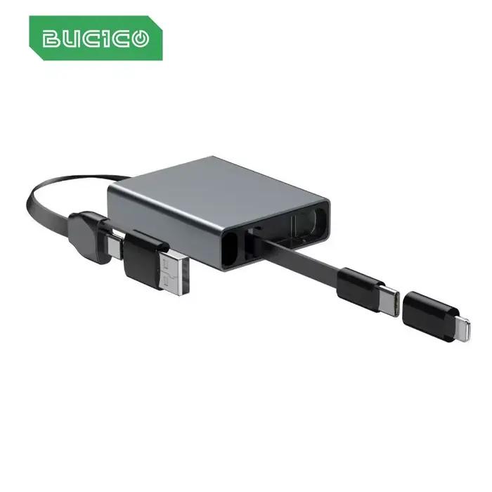 Nouvel Arrivage Câble USB Télescopique Type C 66W PD Charge Rapide pour iPhone 14 15 16 17 Samsung M