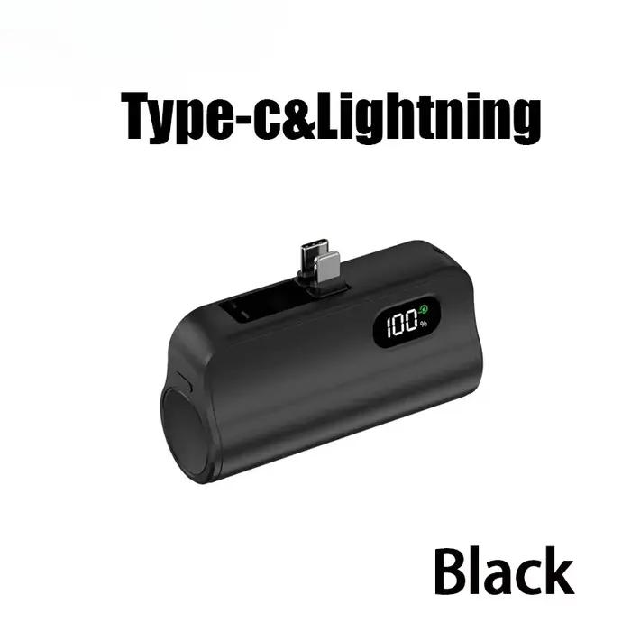 Mini Capsule 50000mAh, batterie externe haute capacité, Portable, charge rapide sans fil, pour iPhon