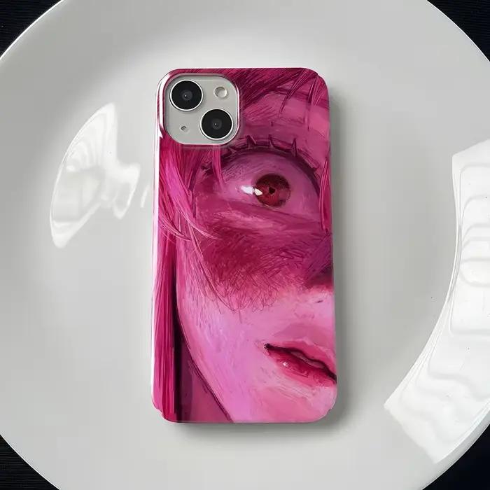 Coque de téléphone Y2k avec dessin de fille Anime, étui rigide HD brillant pour iPhone 16 15 14 13 1