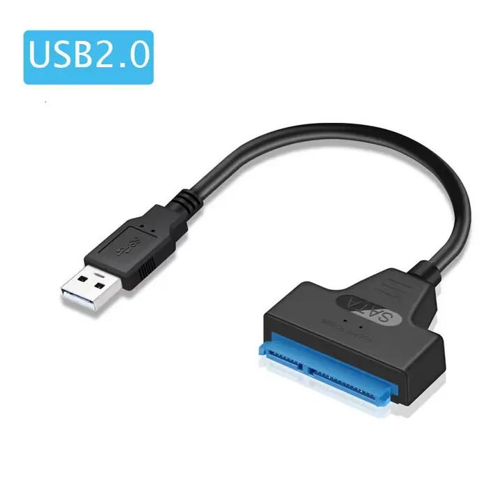 Câble SATA vers USB 3.0/2.0 jusqu'à 6 Gbps pour disque dur SSD externe 2.5 pouces, adaptateur SATA 3