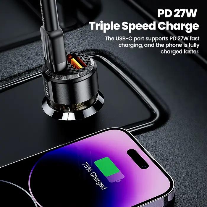 Toocki 60W USB chargeur de voiture Charge rapide QC PD SCP 6A USB Type C