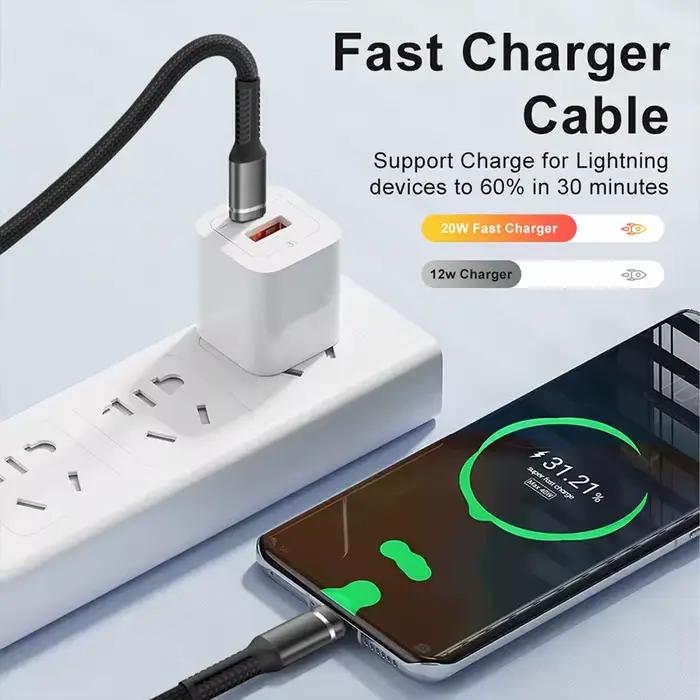 Câble Lightning à charge rapide PD MFI USB C vers