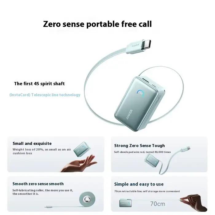 ANKER S1 ANKER A1638 45W 10000MAH chargeur Portable rapide 235g batterie externe légère livrée avec câble de données de 70CM PD charge rapide