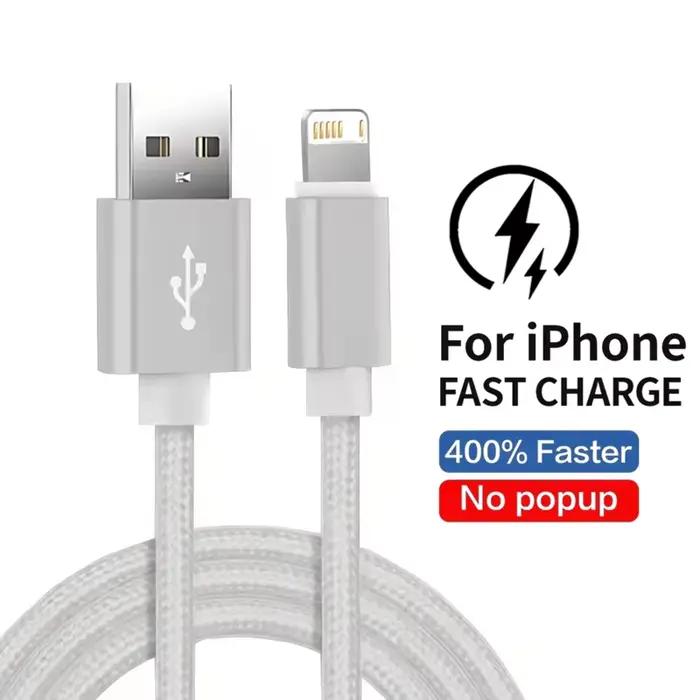 Câble USB de Charge rapide pour iPhone 14 13 12 11 Pro Max XS XR X 8 7 6S 6 Plus SE câbles de données USB