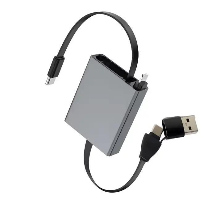Nouvel Arrivage Câble USB Télescopique Type C 66W PD Charge Rapide pour iPhone 14 15 16 17 Samsung Mobile iPad Pro ASUS Lenovo Ordinateurs Portables