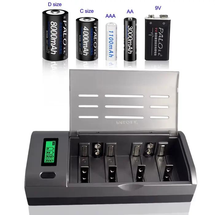 Chargeur de batterie rapide intelligent avec écran LCD
