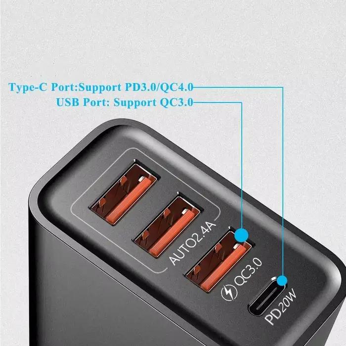 Chargeur mural USB 20W rapide 2 ports pour iPhone 13 12 Samsung Galaxy Xiaomi occasions spéciales recharge express compact portable