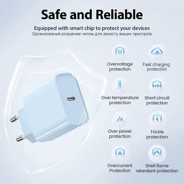 Chargeur de téléphone 35W pour Apple iPhone 17 16 15 14 13 12 11 Pro Max iPad