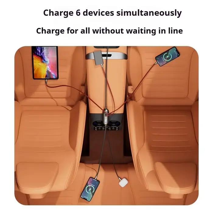 Chargeur de voiture multifonction 6-en-1