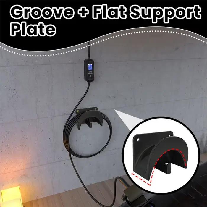 Support mural pour chargeur EV robuste en matériau PP haute résistance pour organisation de câbles de charge EV chez soi ou garage occasions spéciales