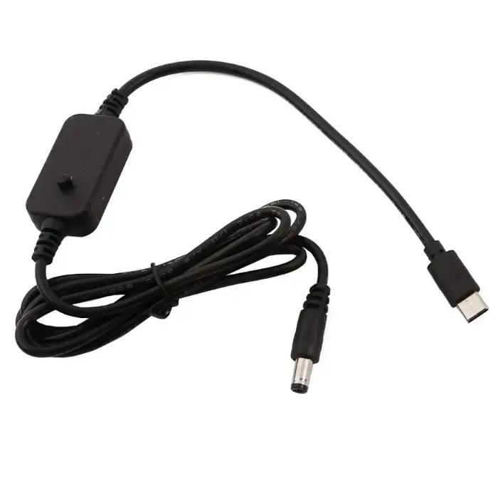 DXAB USB C Type C à 5.5x2.1mm 5V 9V 12V 12V 20V câble d'alimentation PD réglable pour ventilateur léger jouet ordinateur DVR